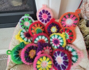 Handmade crochet scrubber/dish scrubbies