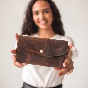 Cartera de cuero personalizada ~ Cartera de cuero para mujer ~ Cartera de cuero para mujer ~ Monedero de cuero para mujer ~ Cartera minimalista perfecta
