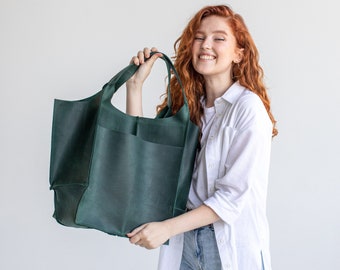 Oversized bag Extra large leather tote bag Leather tote bag Leather tote Leather tote bag for women Hobo leather bag Large leather tote bag