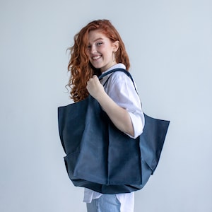 Handmade Leather Slouchy Bag for Everyday Use | Minimalist Hobo Purse Women Men image 19