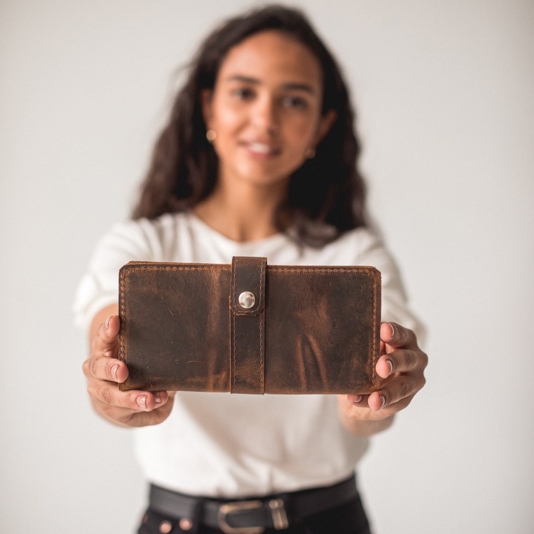 Personalized Wallet Leather Slim Wallet Leather Women Etsy