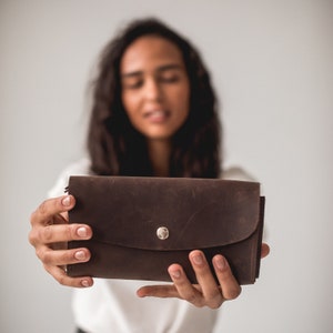 Women Leather Wallet Personalized Leather Wallet for Women - Etsy