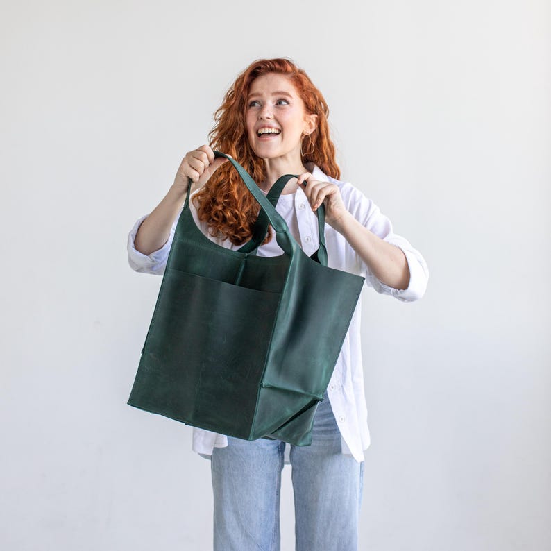 Handmade Leather Slouchy Bag for Everyday Use | Minimalist Hobo Purse Women Men image 18