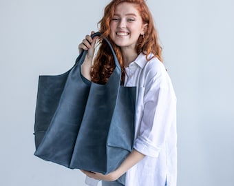 Oversized bag Extra large leather tote bag Leather tote bag Leather tote Leather tote bag for women Hobo leather bag Large leather tote bag