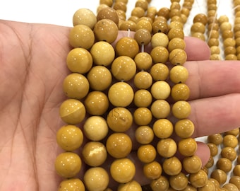 68mm Yellow Jasper gemstone polishedmatte spacer loose Beads for DIY Fashion Necklace bracelet Jewelry