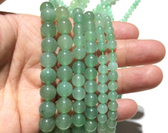 High Quality 4mm 6mm 8mm 10mm 12mm 14mm Natural Round Jade Stone DIY Gem Beads