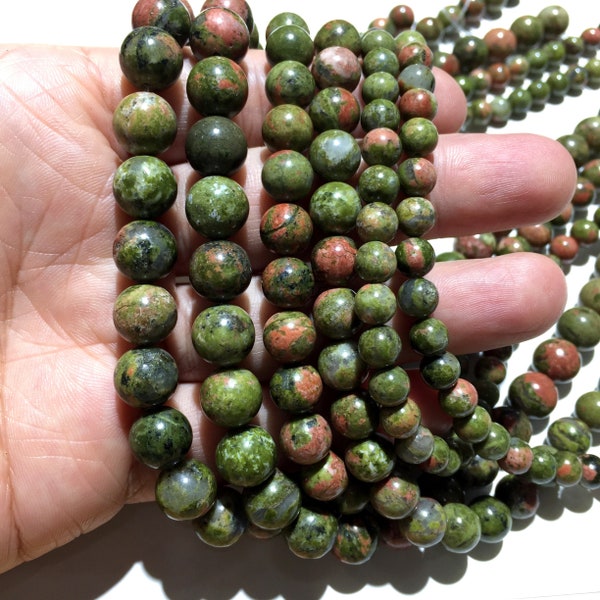 Unakite Jasper Beads Natural Stone Healing Gemstone Loose Bead DIY Jewelry Making Design for Bracelet Necklace AAA Quality 6mm 8mm 10mm 12mm