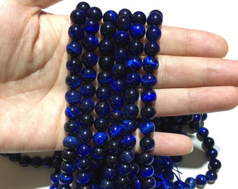 Natural Blue Tiger Eye round beads Healing Gemstone Loose Beads DIY Jewelry Making Design for Bracelet AAA Quality 4mm 6mm 8mm 10mm 12mm