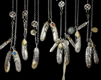 Japan Takahashi Goros Feather Bird Necklace, Bracelet, Bangle Retro Sterling Solid 925 Silver Man Lady Gift Fashion Pendant Hip Hop style