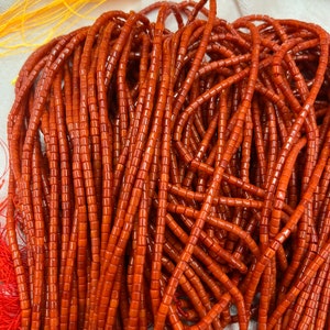 Orange or Red Coral beads DIY Jewelry Making Design for Bracelet Necklace 2x2mm; 2.5x2.5mm; 3x3mm