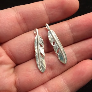 1 Pair 6x29mm Japan Takahashi Goro Feather Sterling 925 Silver Feather DIY Jewelry Marking Design for Necklace Earring Fashion Pendant