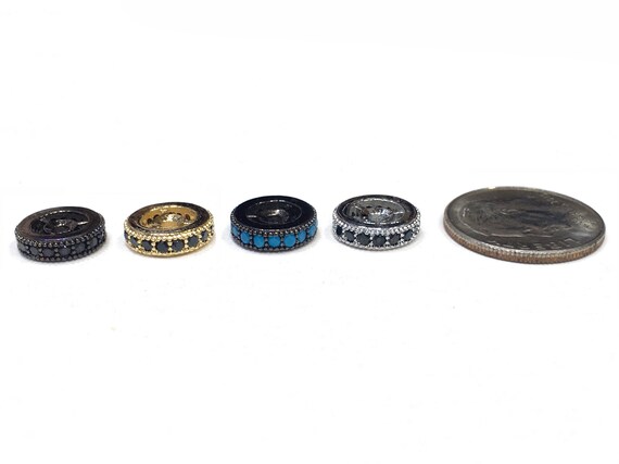 10 Distanziatori Corona Re In Zircone Per Bracciale: Connettori A Perlina Fai Da Te, 7 Mm, USA