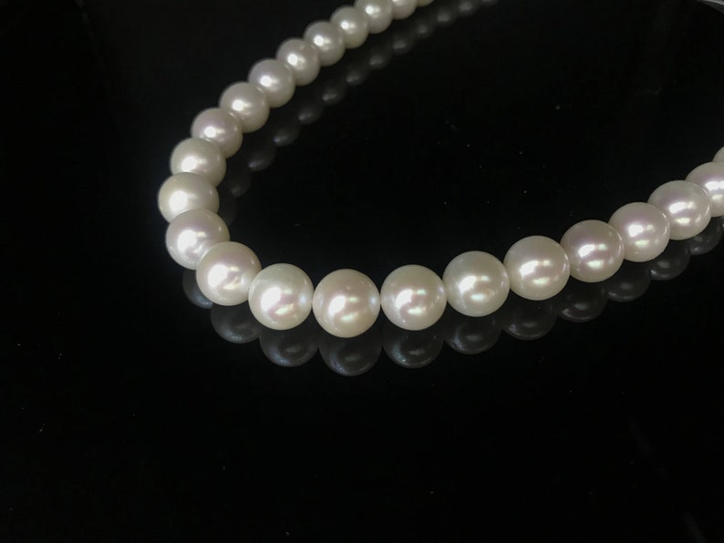 Natural Fresh Water Pearl White Color Necklace Sterling Silver Clasp For Women Fashion Wear and All Occasions Perfect for Gifts AAAA Quality