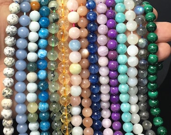 Higher Grade Natural Gemstone Smooth Beads Highly Polished Healing Loose Beads DIY Jewelry Marking Design for Bracelet Necklace AAAA Quality