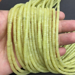 Natural Yellow Jade HeiShi Shape Beads Healing Energy Gemstone Loose Beads DIY Jewelry Making Design for Bracelet Necklace AAA Quality 2X4MM
