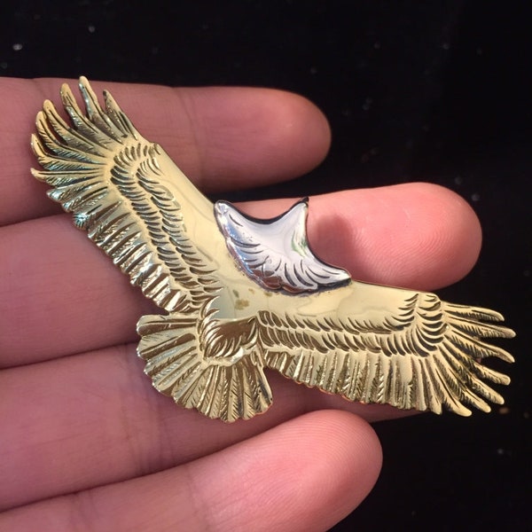 30x70mm Japan Takahashi Goro Feather Eagle Brass Retro Sterling 925 Silver Feather DIY Jewelry Marking Design for Necklace Fashion Pendant