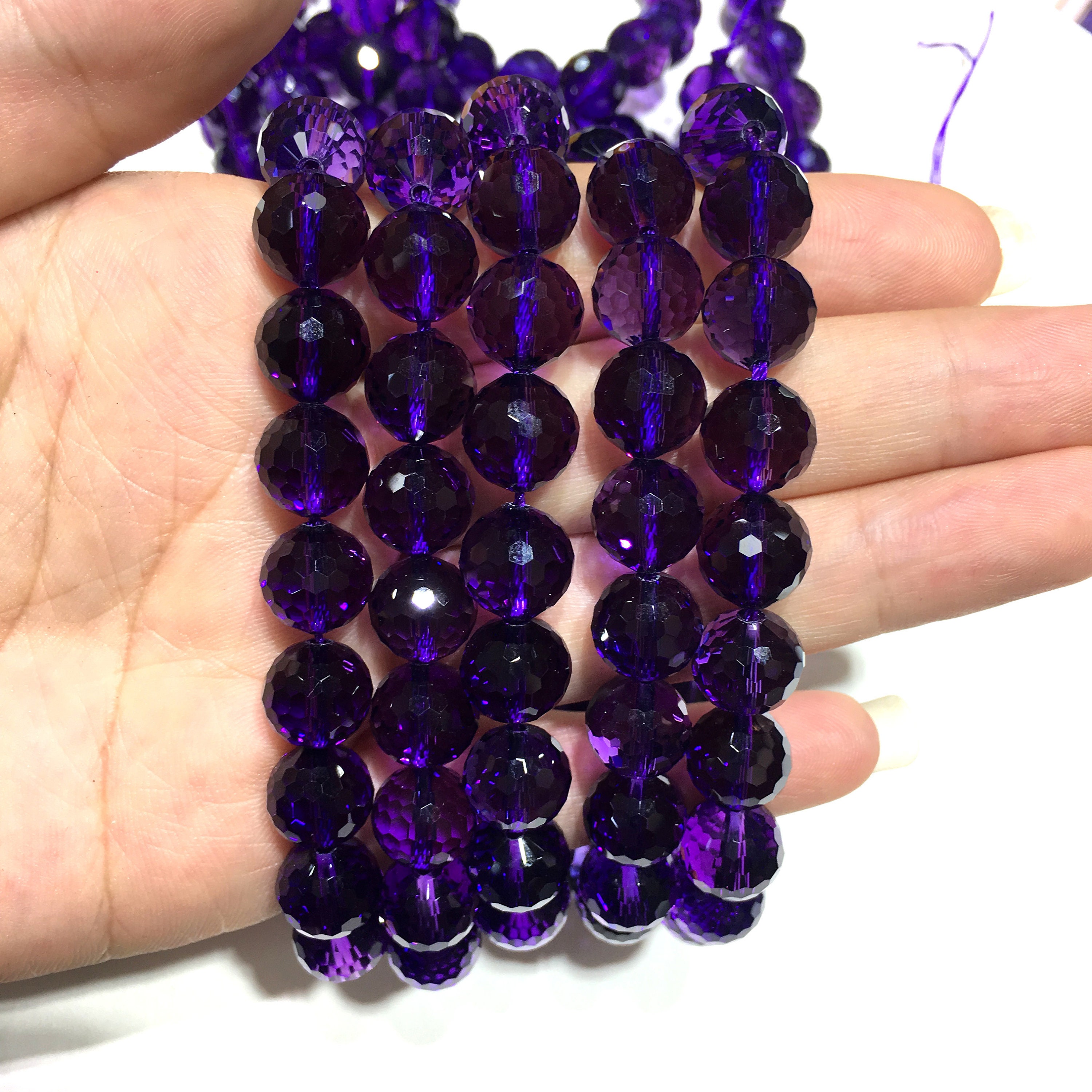 Small Beads Natural Amethysts Beads For Jewelry Making 2/3/4mm Faceted  Spacer Beads Diy Bracelets Necklace Accessories 15