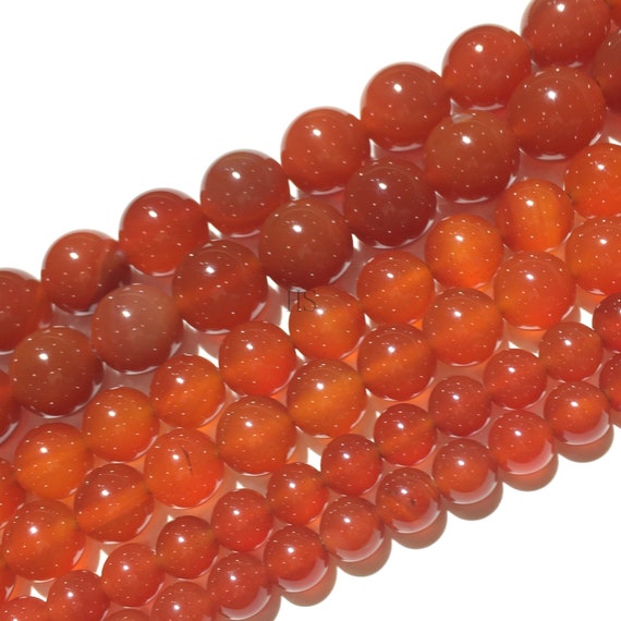 2-20mm Smooth Natural Red Agate Round Shape DIY Gemstone Loose Beads Strand 15" 