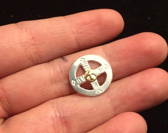 17mm Rad Japan Takahashi Goro Feder Vogel Sterling 925 Silber Feder DIY Schmuck Kennzeichnung Design für Halskette Ohrring Mode Anhänger