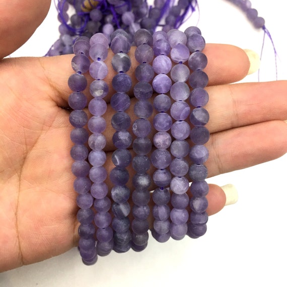  8mm Natural Gemstone Amethyst Bracelet Round Beads