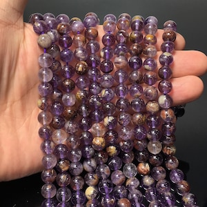 Natural Amethyst Phantom Quartz Beads Healing Gemstone Loose Bead DIY Jewelry Making Design for Bracelet Necklace AAA Quality 6mm 8mm 10mm