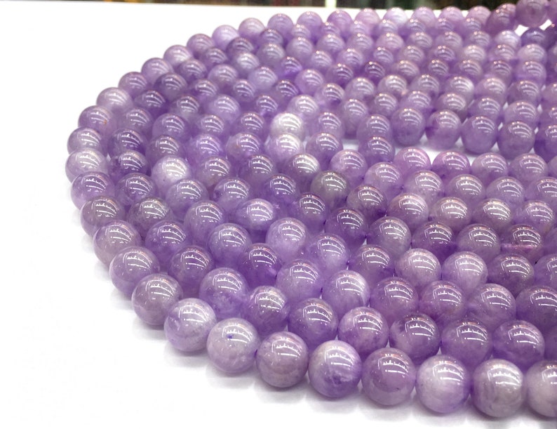 Natural Purple Jade Bead Healing Energy Gemstone Loose Beads DIY Jewelry Making Design for Bracelet Necklace AAAAA Quality 6mm 8mm 10mm 12mm image 3