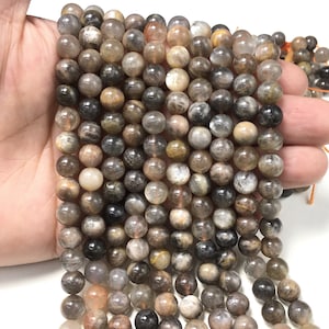 Natural Mixture Moonstone Round Smooth Beads Healing Gemstone Loose Beads DIY Jewelry Making for Bracelet Necklace AAAA Quality 6mm 8mm 10mm