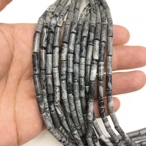 Natürliche Karte Stein Röhre Form Perlen Heilenergie Edelstein Lose Perlen DIY Schmuckherstellung Design für Armband AAA Qualität 4x13MM