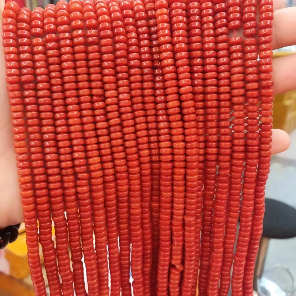 2X5MM Rote Koralle Perlen