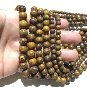 Natural Elephant Skin Jasper Round Beads Healing Gemstone Loose Bead DIY Jewelry Making for Bracelet Necklac AAA Quality 6mm 8mm 10mm 12mm