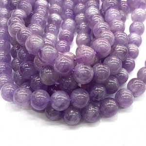 Natural Purple Jade Bead Healing Energy Gemstone Loose Beads DIY Jewelry Making Design for Bracelet Necklace AAAAA Quality 6mm 8mm 10mm 12mm image 9