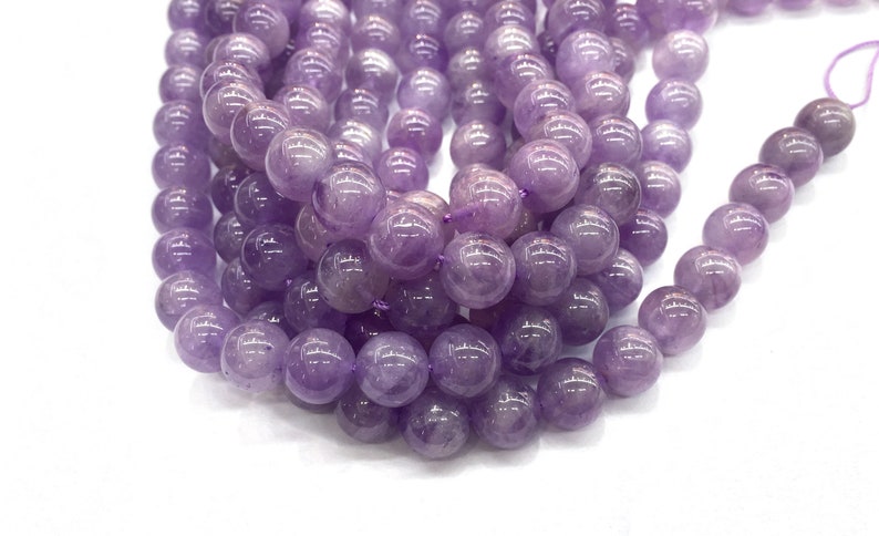 Natural Purple Jade Bead Healing Energy Gemstone Loose Beads DIY Jewelry Making Design for Bracelet Necklace AAAAA Quality 6mm 8mm 10mm 12mm image 9