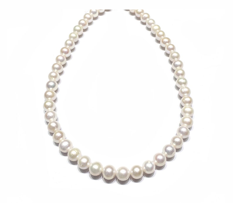 Natural Fresh Water Pearl White Color Necklace Sterling Silver Clasp For Women Fashion Wear and All Occasions Perfect for Gifts AAAA Quality
