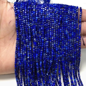 2.5MM naturale Lapis Cube sfaccettato forma quadrata Perline Guarigione Energia Gemma Perline sciolte Gioielli fai da te Realizzazione per Braccialetto AAA Qualità