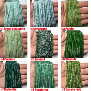 Natural Gemstone Highly Polished Faceted Rondelle Loose Beads for Jewelry Making Design AAAA Quality Amazonite, Garnet, Apatite and so on image 2