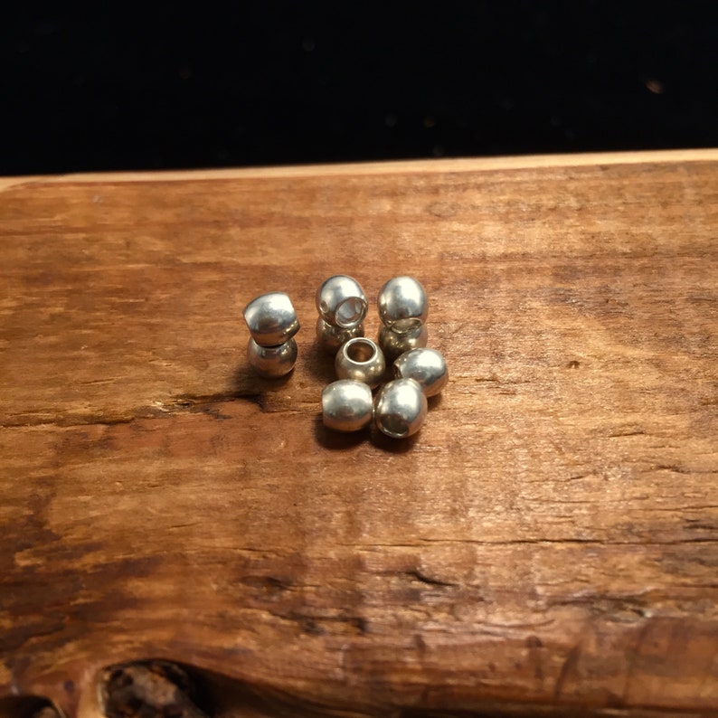 10PCS 3.5x4mm Japan Takahashi Goro Spacer Beads Sterling 925 Silver Feather DIY Jewelry Marking Design for Necklace Earring Fashion Pendant image 4