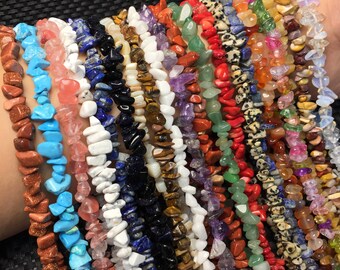 34inch 5x8mm Natural Irregularity Gemstone Jasper Freeform Chip Nugget Beads Healing Energy Loose Beads DIY Jewelry Making for Necklace