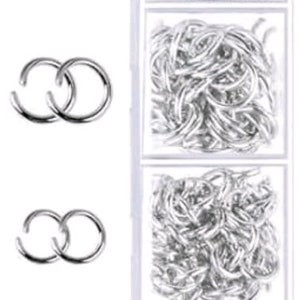 6MM Open Jump Ring Sterling 925 Silver Feather DIY Jewelry Marking Design for Necklace Earring Fashion Pendant