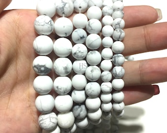 Natural Howlite Matted Jasper Round beads Energy Gemstone Loose Beads DIY Jewelry Making Design for Bracelet AAA Quality 4mm 6mm 8mm 10mm