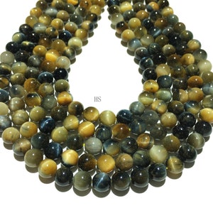 Tigers Eye Earrings Blue Tiger Eye Gemstone Beads – Grade AA Round Loose Beads, 6mm/8mm/10mm/12mm Sizes For Jewelry Making Bluetiger Eye Necklace - Foto 9