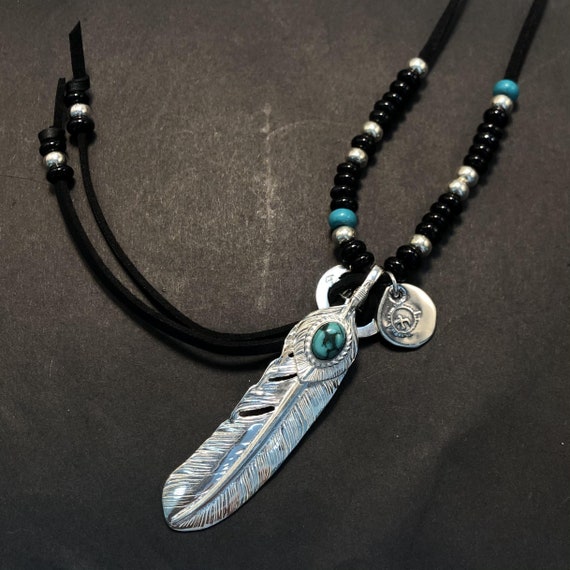 Japan Takahashi Goro Feather Necklace Set Right Feather