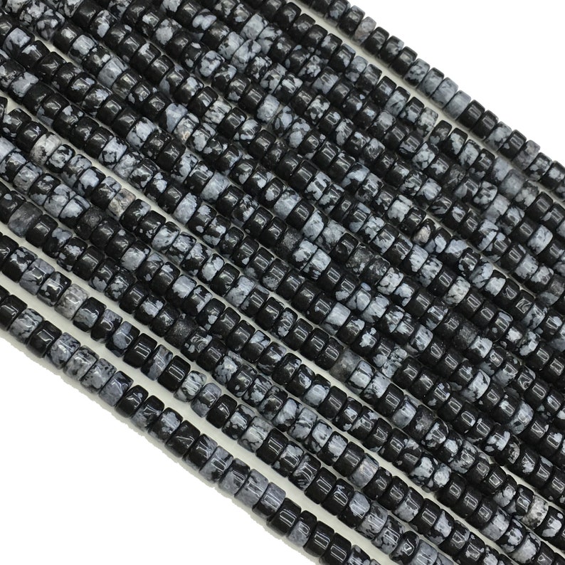 Natural Snow Flake Jasper HeiShi Shape Beads Healing Energy Gemstone Loose Beads DIY Jewelry Making Design for Bracelet AAA Quality 2X4MM