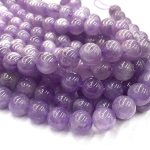 Natural Purple Jade Bead Healing Energy Gemstone Loose Beads DIY Jewelry Making Design for Bracelet Necklace AAAAA Quality 6mm 8mm 10mm 12mm image 8