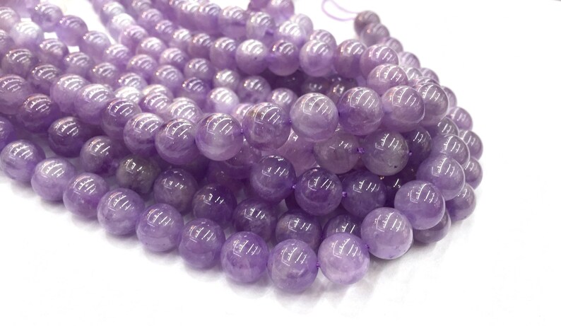 Natural Purple Jade Bead Healing Energy Gemstone Loose Beads DIY Jewelry Making Design for Bracelet Necklace AAAAA Quality 6mm 8mm 10mm 12mm image 8