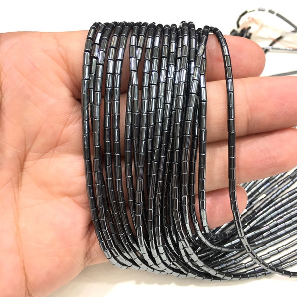 Factory Price Natural Hematite Gemstone Spacer Stone Energy Balance Loose Beads DIY Jewelry Making Supply Bracelet and Necklace Design 2x4mm