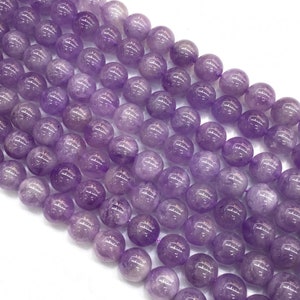 Natural Purple Jade Bead Healing Energy Gemstone Loose Beads DIY Jewelry Making Design for Bracelet Necklace AAAAA Quality 6mm 8mm 10mm 12mm image 4