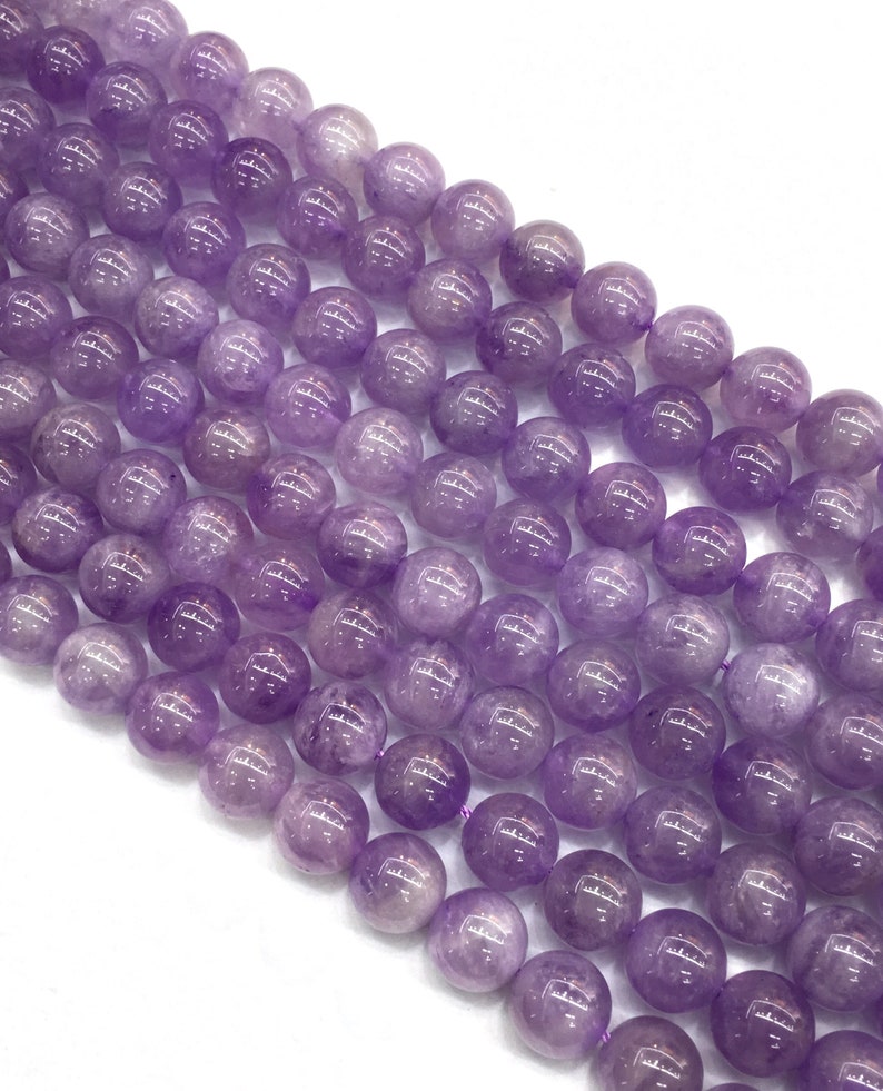 Natural Purple Jade Bead Healing Energy Gemstone Loose Beads DIY Jewelry Making Design for Bracelet Necklace AAAAA Quality 6mm 8mm 10mm 12mm image 4