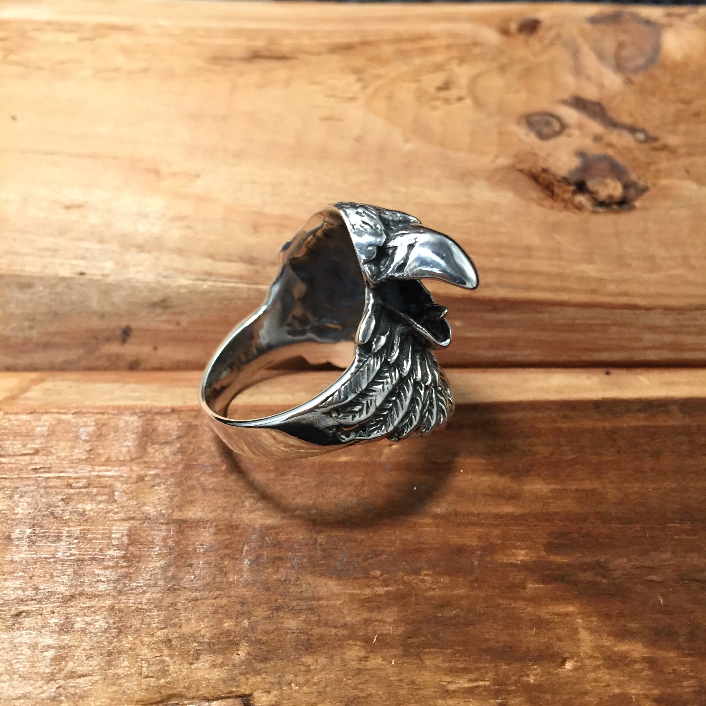 Retro 925 Sterling Silver Ring Bird Ring Man Ring Boy Ring Etsy