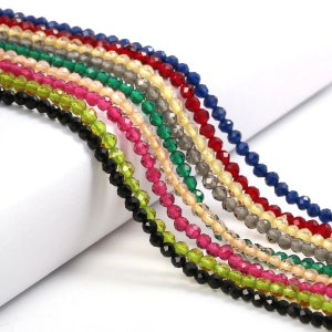 2/3/4MM Nano Beads Small Size Faceted Round Beads Energy Gemstone Loose Beads DIY Jewelry Making Design for Bracelet Necklace Full Strand