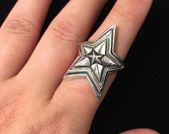 Retro 925 Sterling Silver Ring Star Ring Animal Man Ring Boy Ring Minimalist Ring Biker Ring Engagement Ring Handcrafted Jewelry Gift